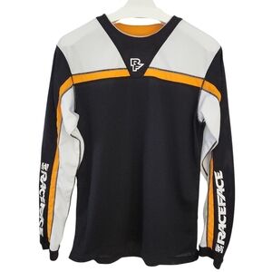 RACE FACE Stage Long Sleeve MTB Jersey black/orange medium (no size tag)
